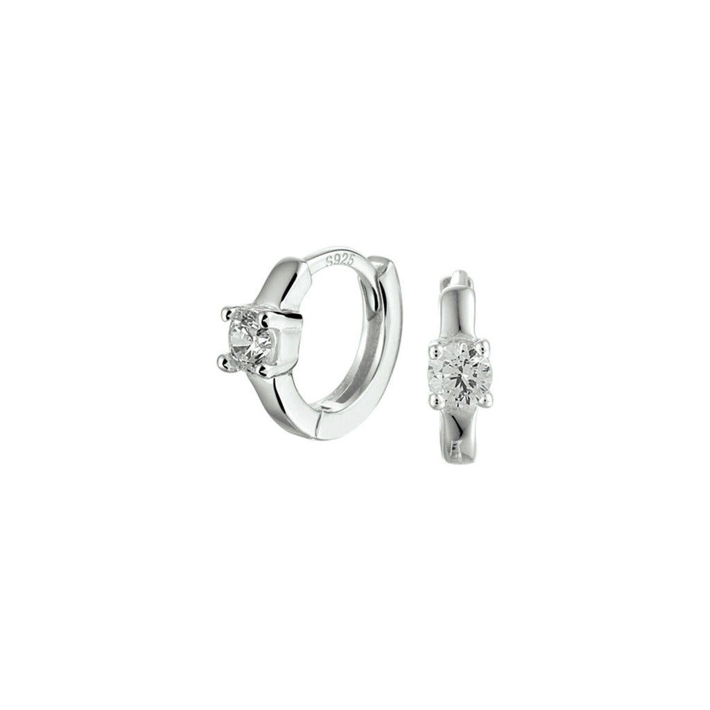 klapoorringen zirkonia zilver gerhodineerd
