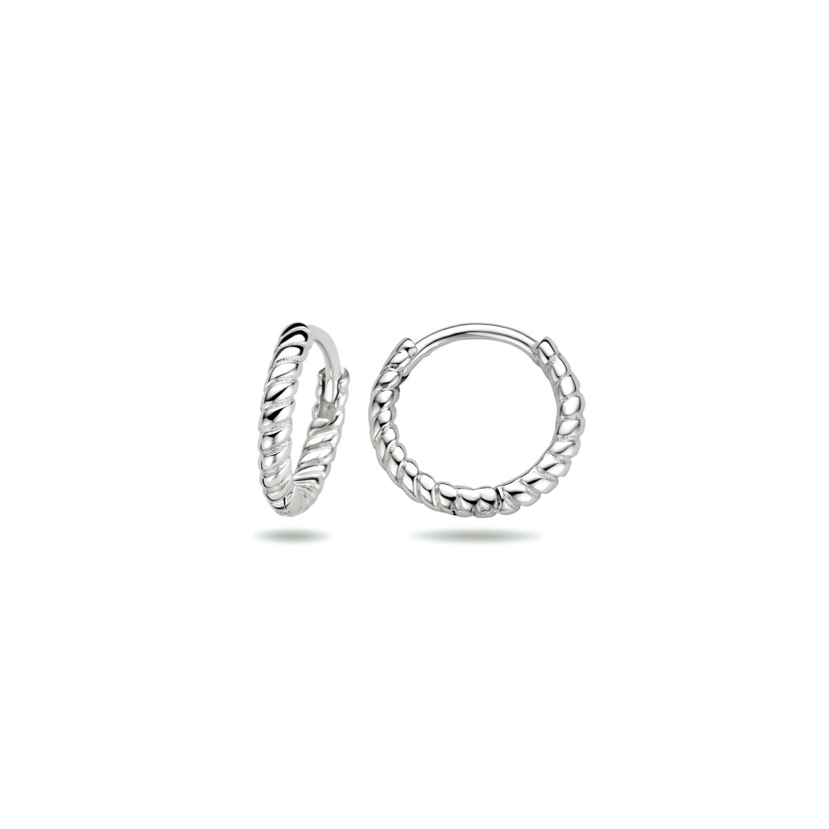 klapoorringen gedraaid 11 mm zilver gerhodineerd