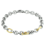 Armband anker 6,5 mm 20 cm goud met zilver