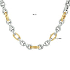 Collier anker 6,5 mm 45 cm goud met zilver