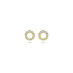Ohrstecker Zirkonia 6,5 mm 14K Gelbgold