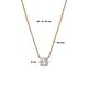 collier zirkonia 40 - 42 - 44 cm 14K roségoud