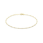 Fußkettchen Kügelchen 1,3 mm 24 + 2 cm 14K Gelbgold