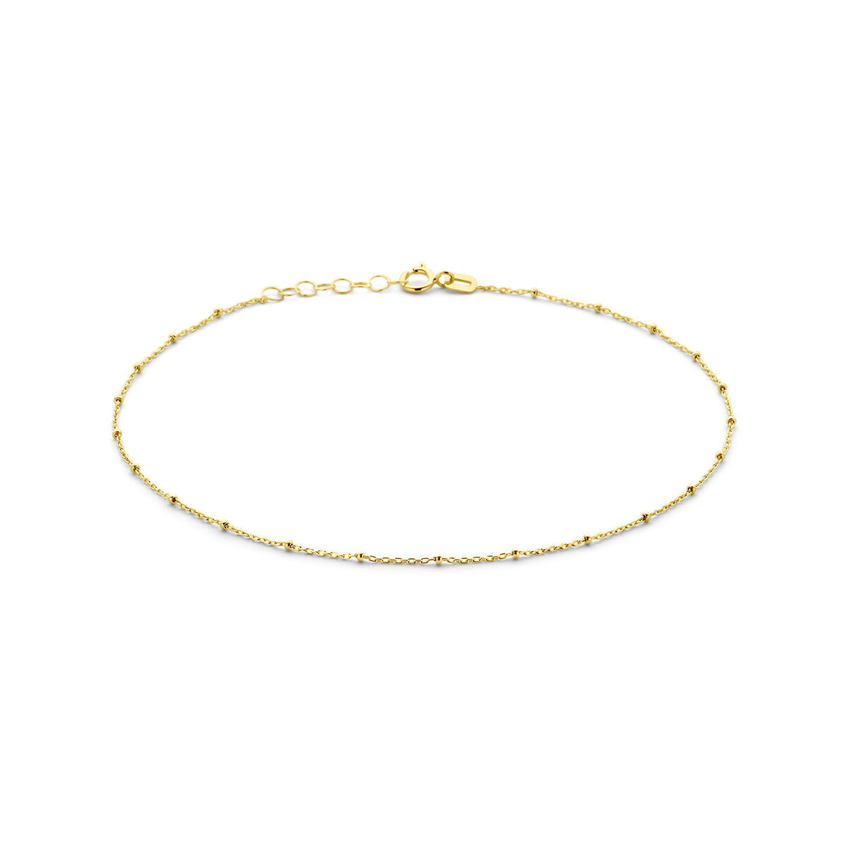 Fußkettchen Kügelchen 1,3 mm 24 + 2 cm 14K Gelbgold