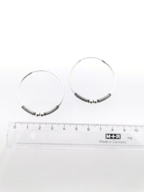 Zilveren bali oorringen