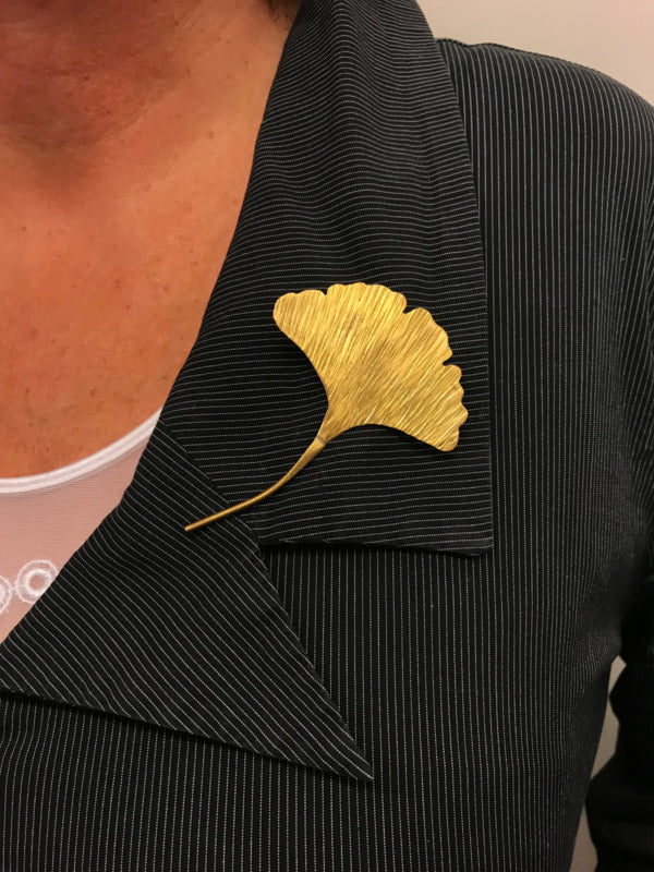 Ginkgo broche groot