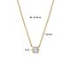 9k collier zirkonia 40 - 42 - 44 cm 9K geel