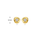 oorknoppen lab grown diamant 0.20ct (2x 0.10ct) f vs 6,5 mm 14K geelgoud - rond
