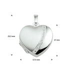 medaillon poli/mat 17 mm zilver wit
