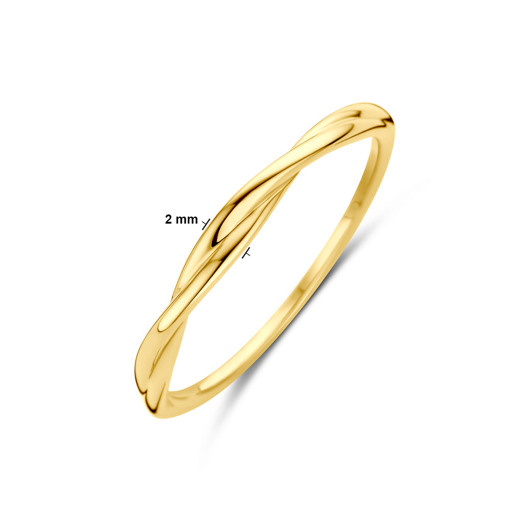 ring gedraaid 14K geelgoud