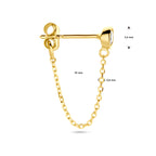 Ohrstecker Zirkonia pro Stück 14K Gelbgold