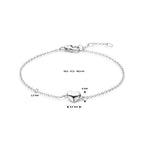Armband Herz 16,5 - 17,5 - 18,5 cm Sterlingsilber rhodiniert