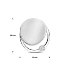 Anhänger Zirkonia Poly/Silber matt rhodiniert