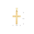 hanger kruis gediamanteerd 14K geelgoud