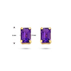 Ohrstecker Amethyst 14K Gelbgold