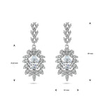 oorhangers zirkonia zilver gerhodineerd