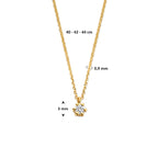 Halskette Lab Grown Diamant 0.05ct G VS 40 - 42 - 44 cm 14K Gelbgold
