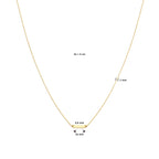 graveercollier plaat 16 mm 41 + 4 cm 14K geelgoud - plaat,buis,spijltje