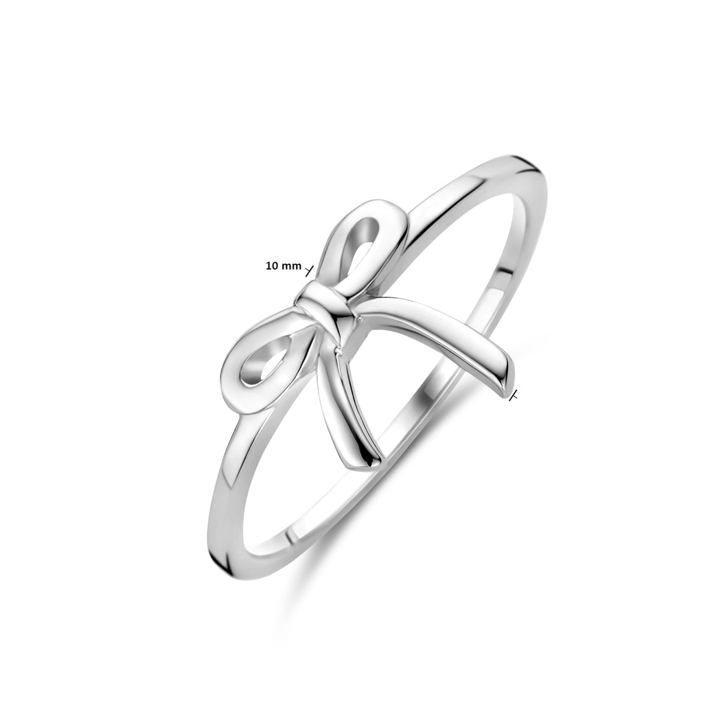 Ring Schleife rhodiniert Silber
