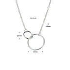 Halskette Kreise 1,2 mm 41 + 4 cm Silber rhodiniert