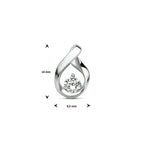 hanger zirkonia zilver gerhodineerd