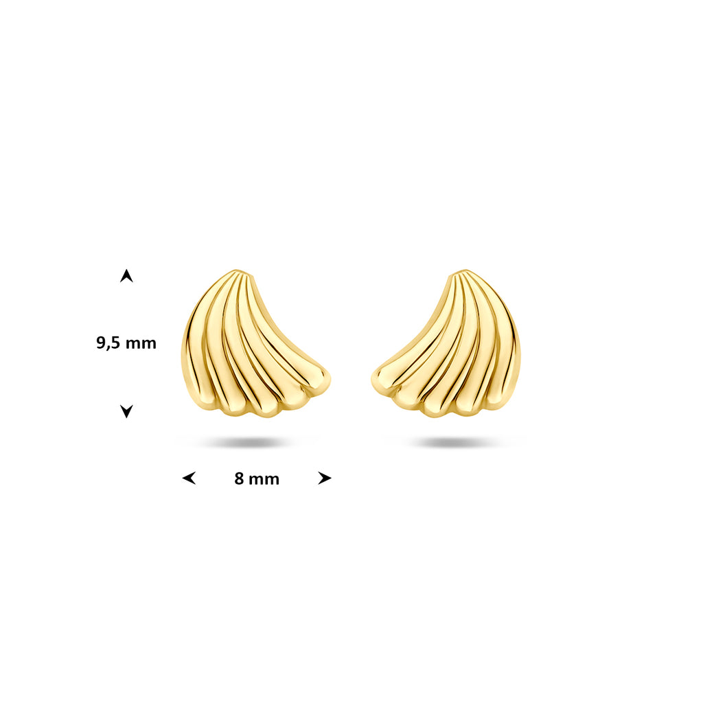 9k oorknoppen 9,5 mm 9K geel