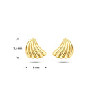 9k oorknoppen 9,5 mm 9K geel