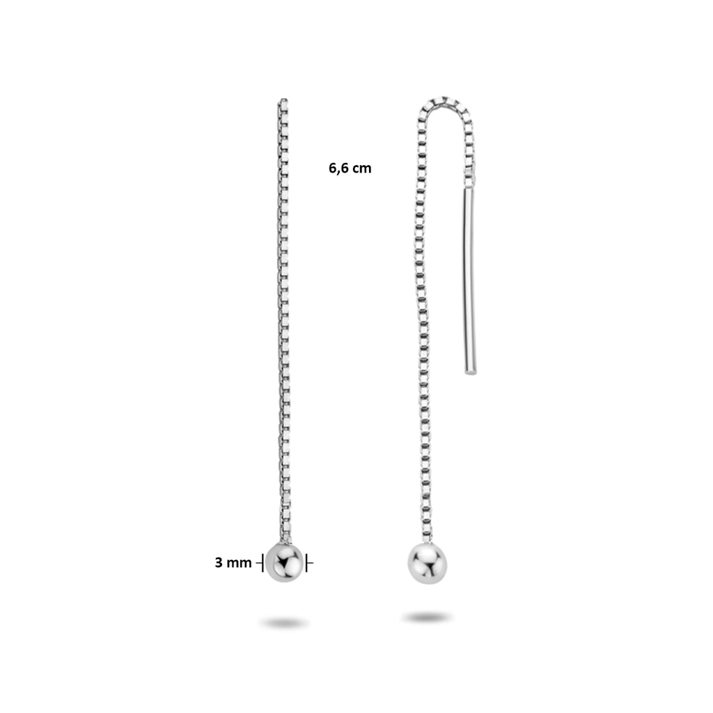 doortrekoorbellen bolletje 65 mm zilver gerhodineerd