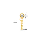 Ohrstecker Zirkonia pro Stück 14K Gelbgold