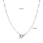 collier kapittelslot 3,6 mm 41,5 cm zilver gerhodineerd