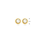 oorknoppen parel 5,0 mm 14K geelgoud