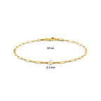9kt Armband 2,1 mm 19 cm 9Kt Gelb