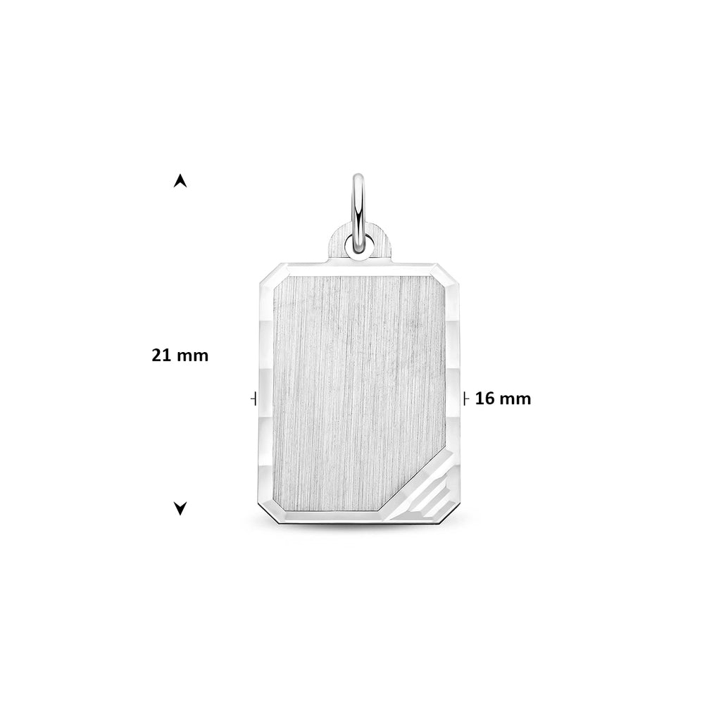 graveerhanger gediamanteerd zilver gerhodineerd