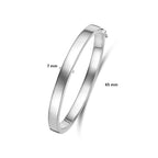 bangle scharnier 7 mm vlakke buis zilver wit