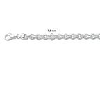 Armband Jasseron 7,8 mm 20 cm silberweiß