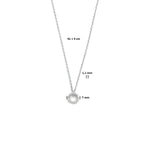 Halskette rund 41 + 4 cm Silber rhodiniert