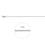 gourmette 1,4 mm zilver wit