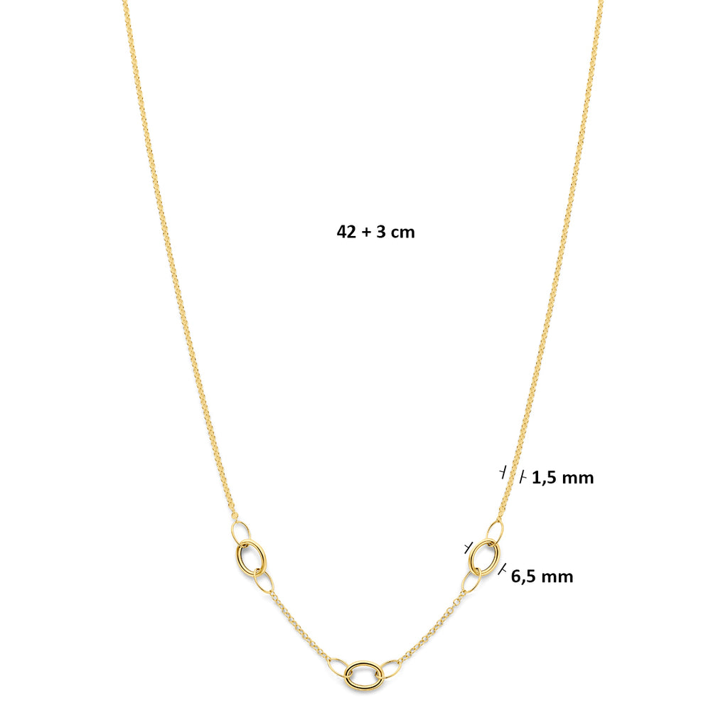 collier 42 + 3 cm 14K geelgoud