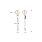 Ohrstecker Perle 6,5 mm Silber rhodiniert