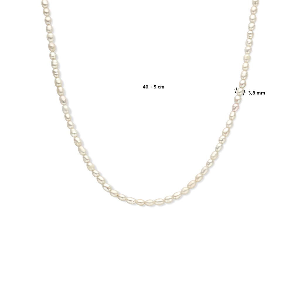 collier 3,8 mm 40 + 5 cm zilver verguld (geel)