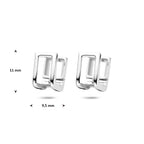 klapoorringen 11 mm zilver gerhodineerd