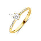 ring zirkonia 14K geelgoud