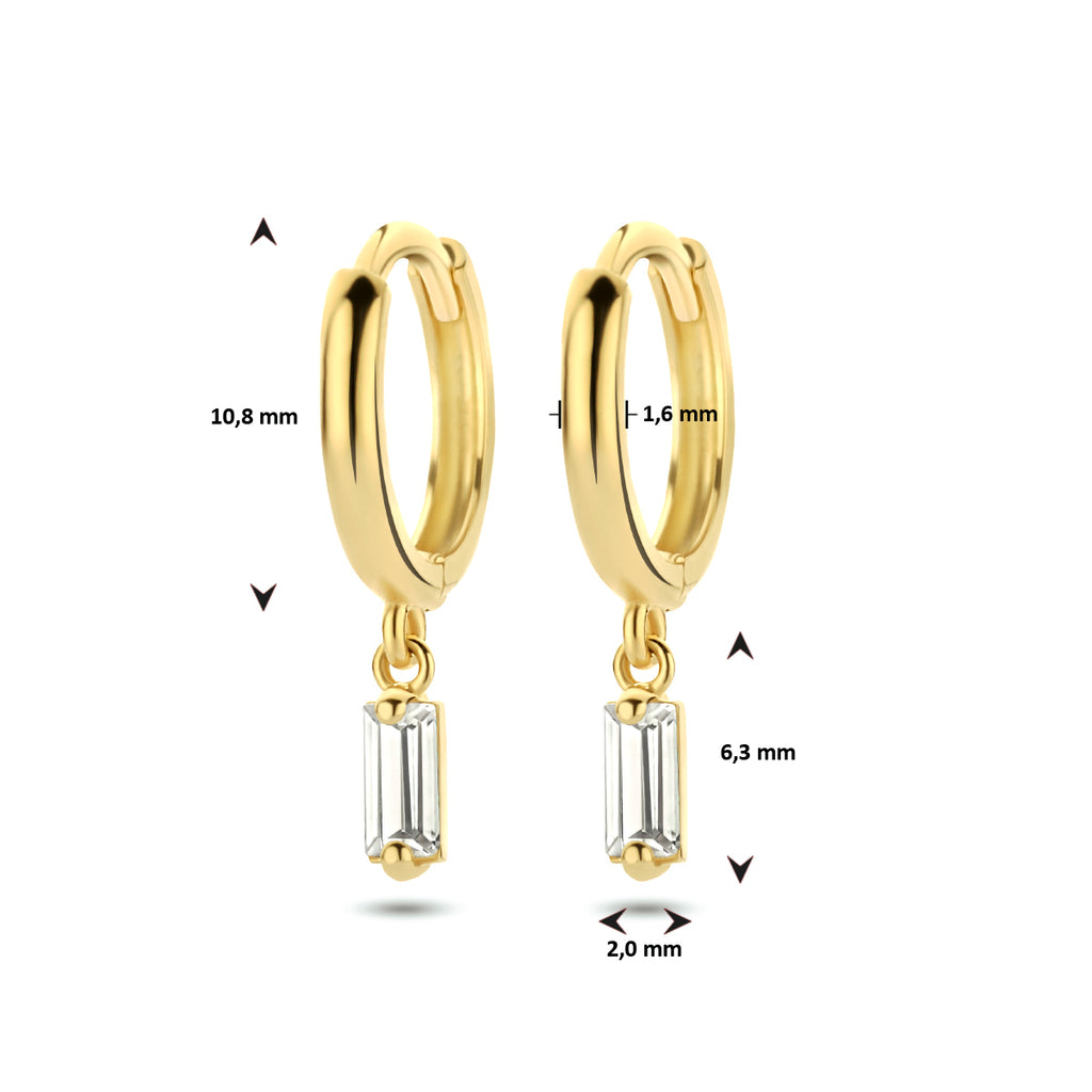 Ohrhänger Zirkonia 14K Gelbgold