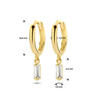 Ohrhänger Zirkonia 14K Gelbgold
