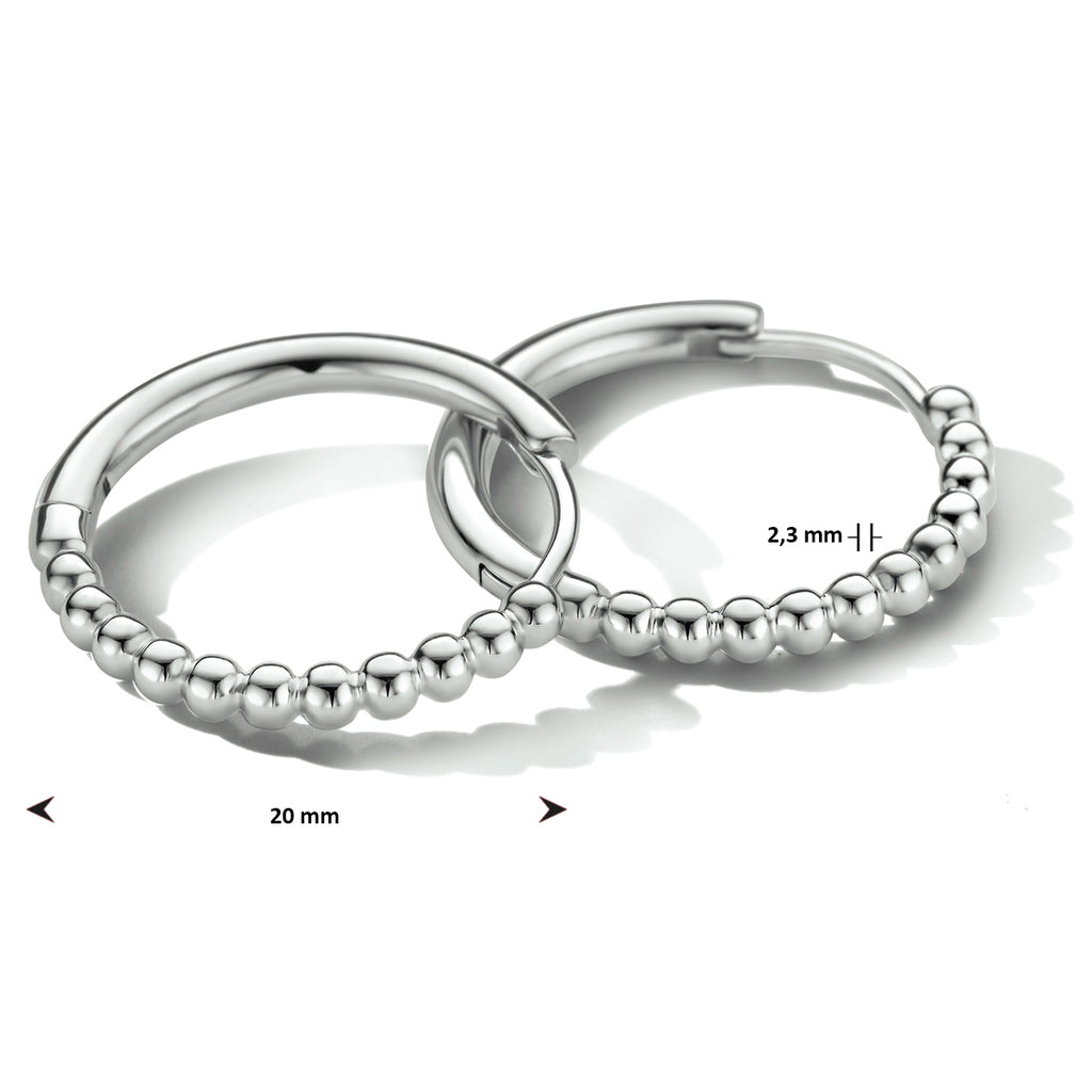 Silber rhodinierte Ohrringe