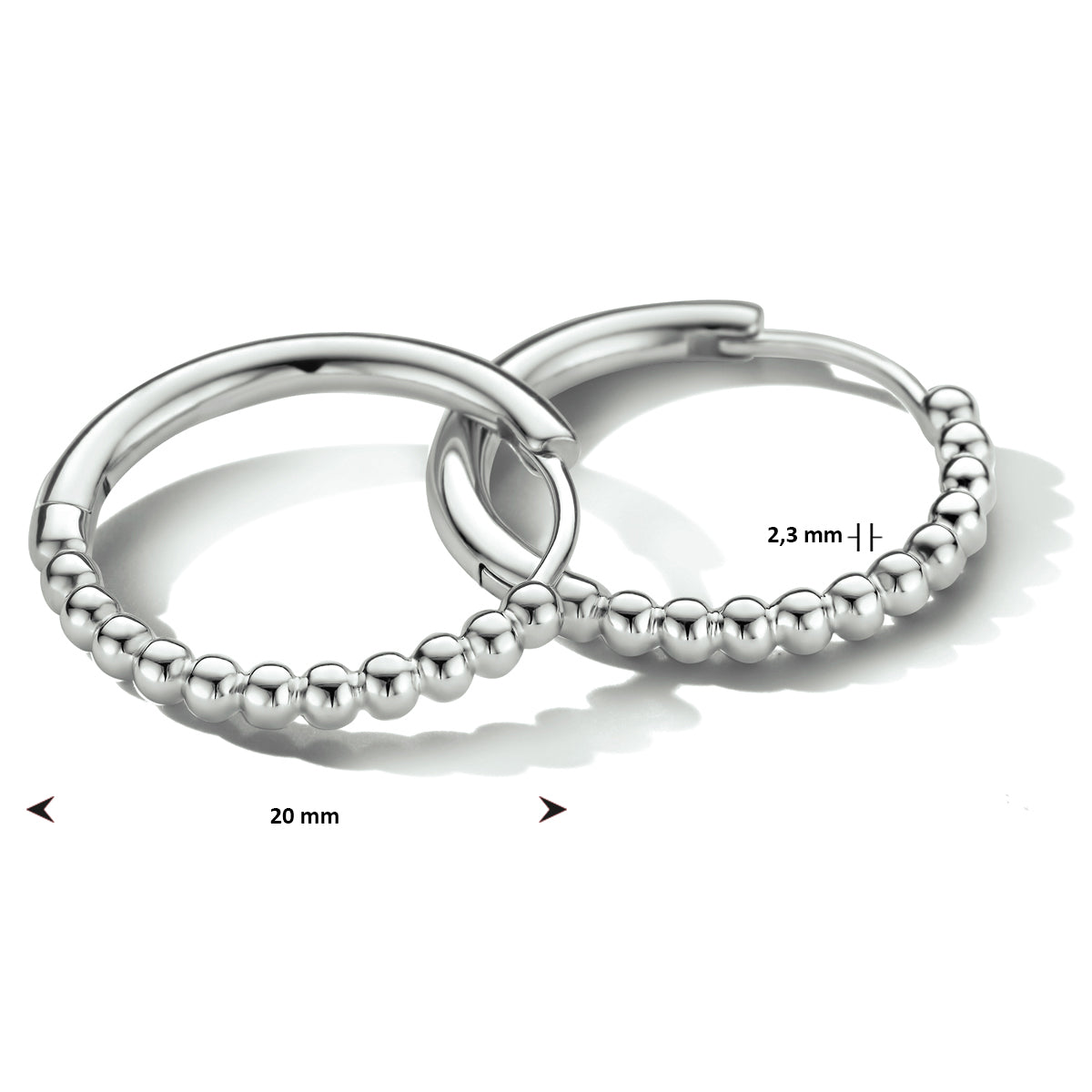 Silber rhodinierte Ohrringe