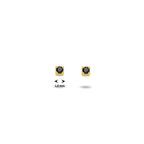 Ohrstecker schwarzer Zirkonia 14K Gelbgold