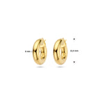 oorringen 6,0 mm ronde buis 1 micron zilver verguld (geel) - rond