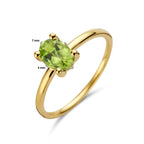 ring peridot 14K geelgoud