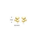 9k oorknoppen hartjes 6 mm 9K geel
